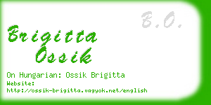 brigitta ossik business card